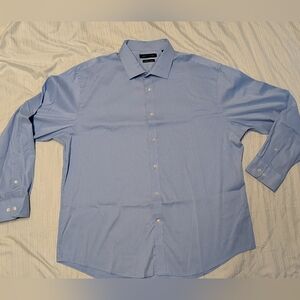 Tommy Hilfiger THFlex Athletic Fit Dress Shirt, Blue, Size 2XL